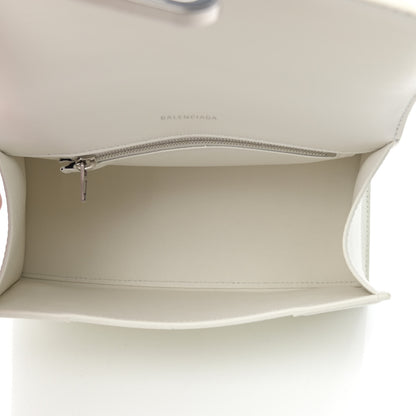 Balenciaga Grained Calfskin Small Hourglass Top Handle Bag White 5 of 15