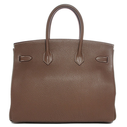 Hermes Taurillon Clemence Birkin 35 Etoupe 3 of 22