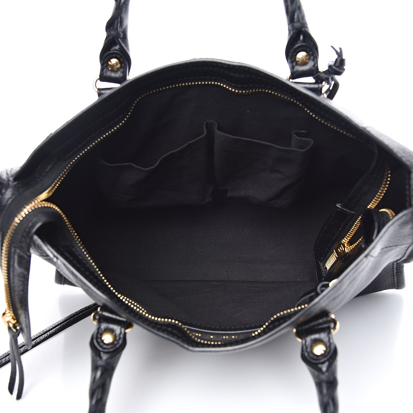 Chevre Gold Metallic Edge Hardware S City Black