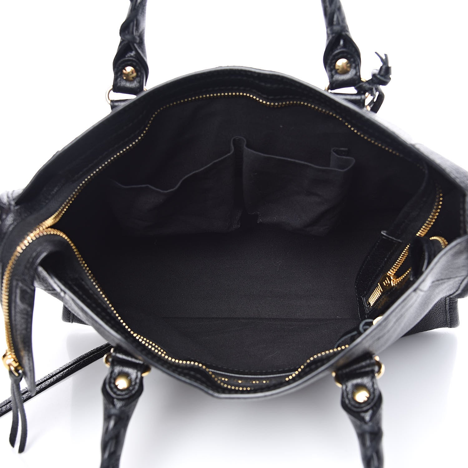 Balenciaga Chevre Gold Metallic Edge Hardware S City Black 5 of 9