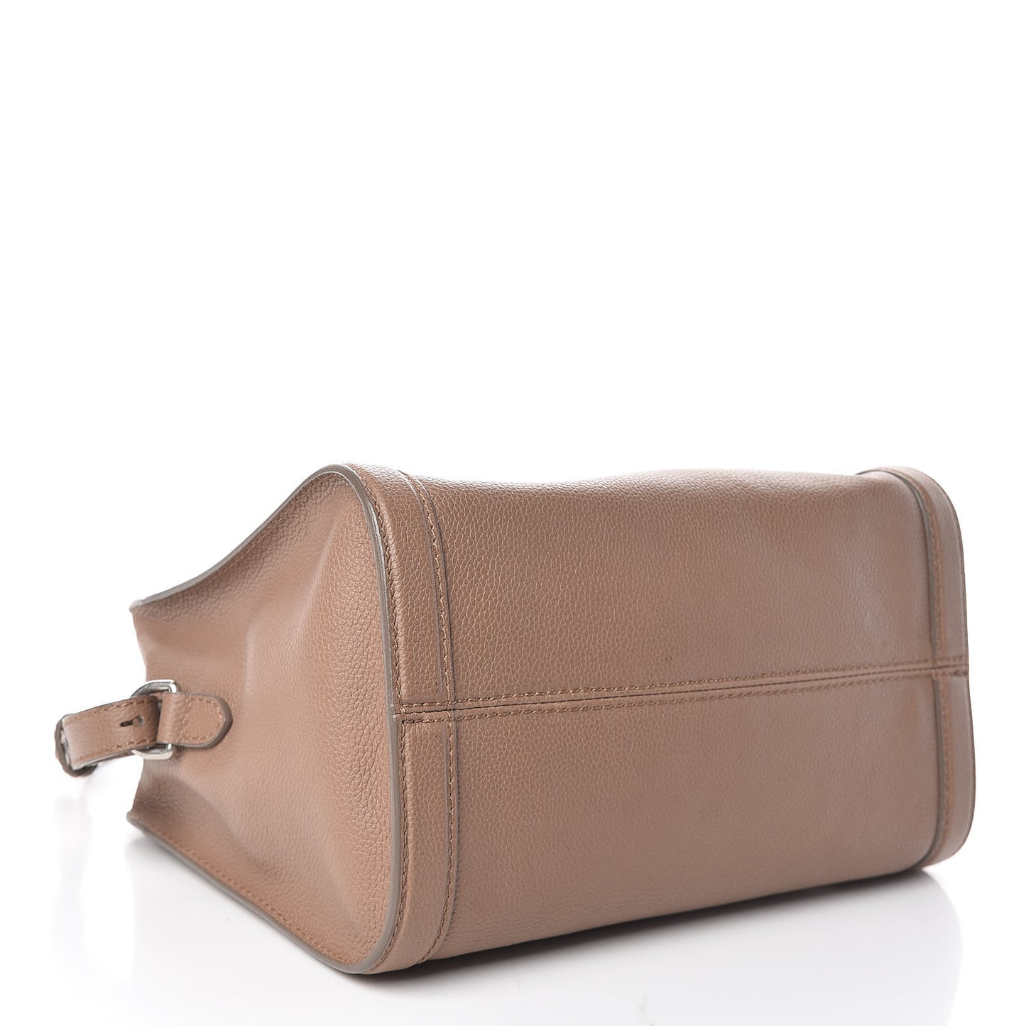 Pebbled Calfskin Small Skull Padlock Zip Around Tote Cognac