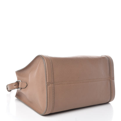 Alexander McQueen Pebbled Calfskin Small Skull Padlock Zip Around Tote Cognac 4 of 11