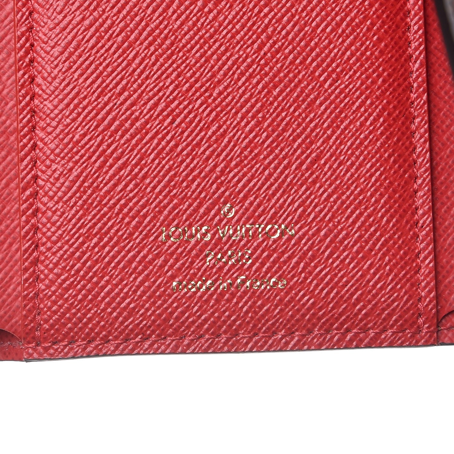 Louis Vuitton Damier Ebene Victorine Wallet Red 6 of 8