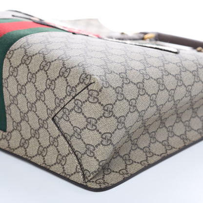 Gucci GG Supreme Monogram Web Animalier Bee Vertical Tote Brown 9 of 9