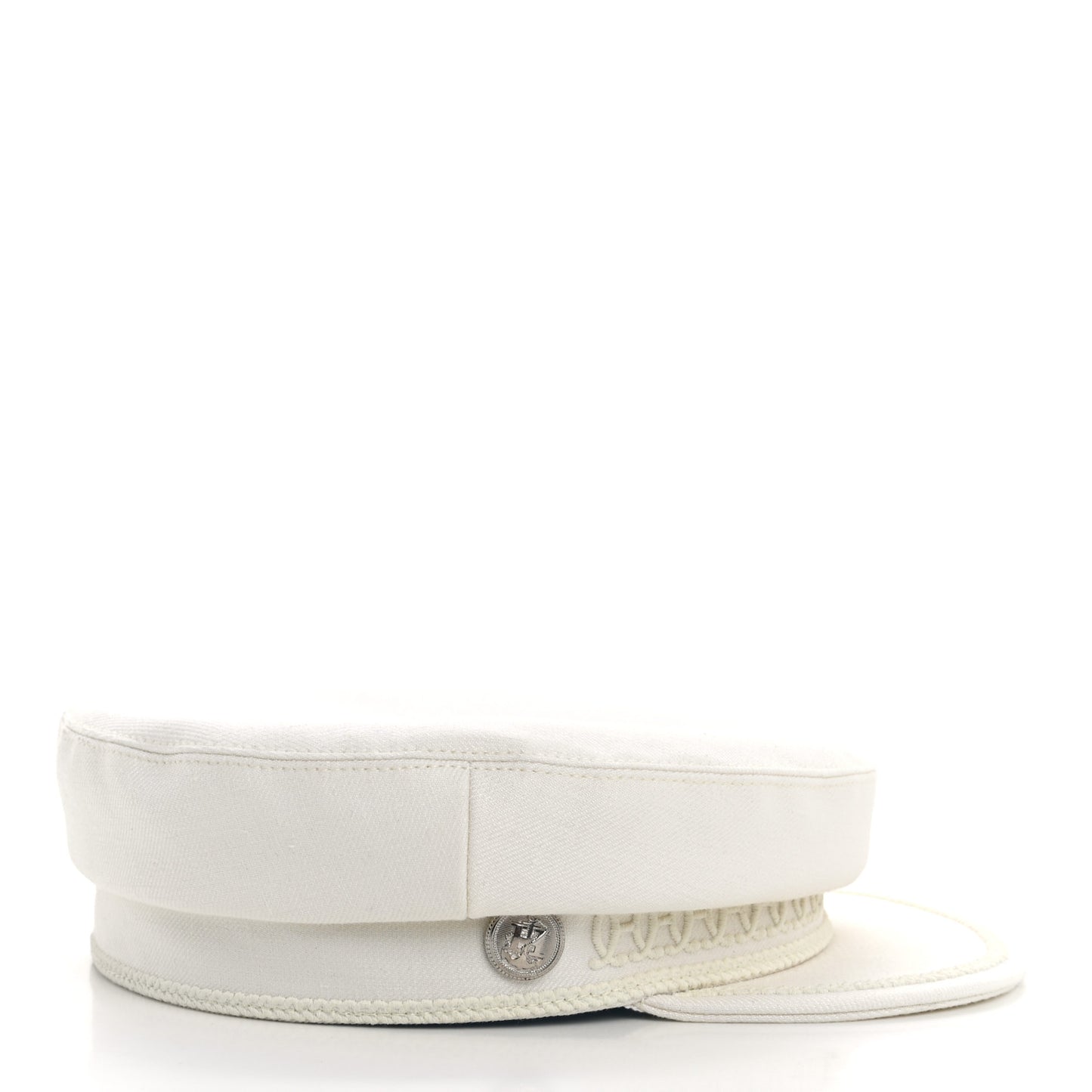 Double Linen Twill Cabourg Cap 58 White