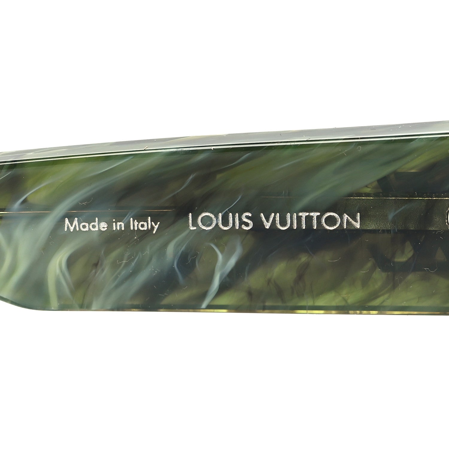 Louis Vuitton Acetate Marble Effect Swarovski Cyclone Sunglasses Z1552W Green 5 of 7
