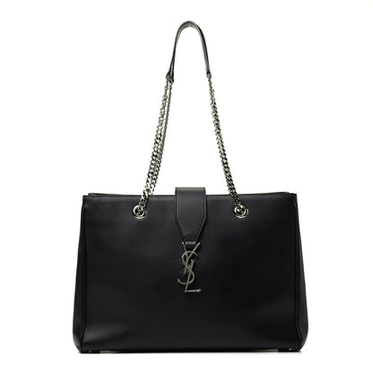 Saint Laurent Calfskin Classic Monogram Shopping Bag Black 1 of 8