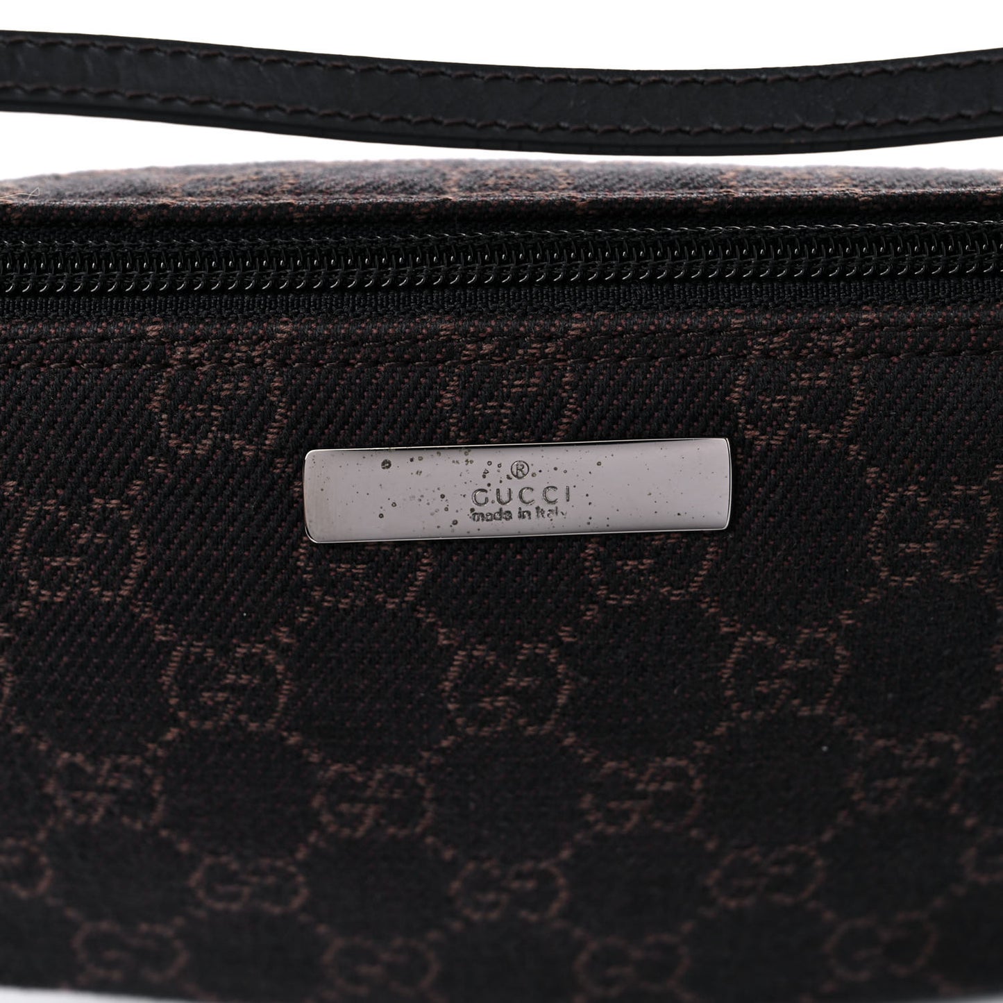 Denim Monogram Boat Pochette Dark Brown