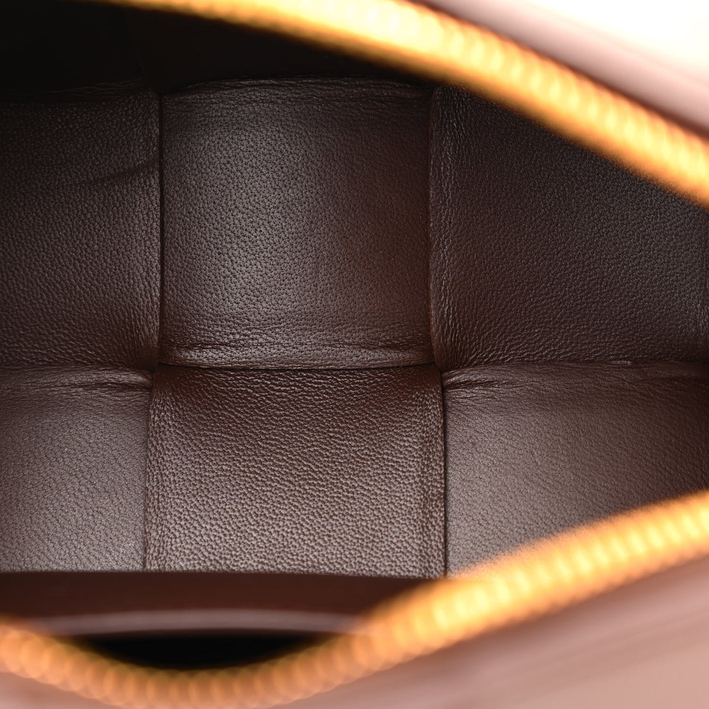 Lambskin Maxi Intrecciato Small Brick Cassette Bag Light Brown