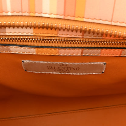 Valentino Garavani Vitello Native Couture 1975 Rockstud Double Handle Tote Mandarin Sorbet 6 of 9