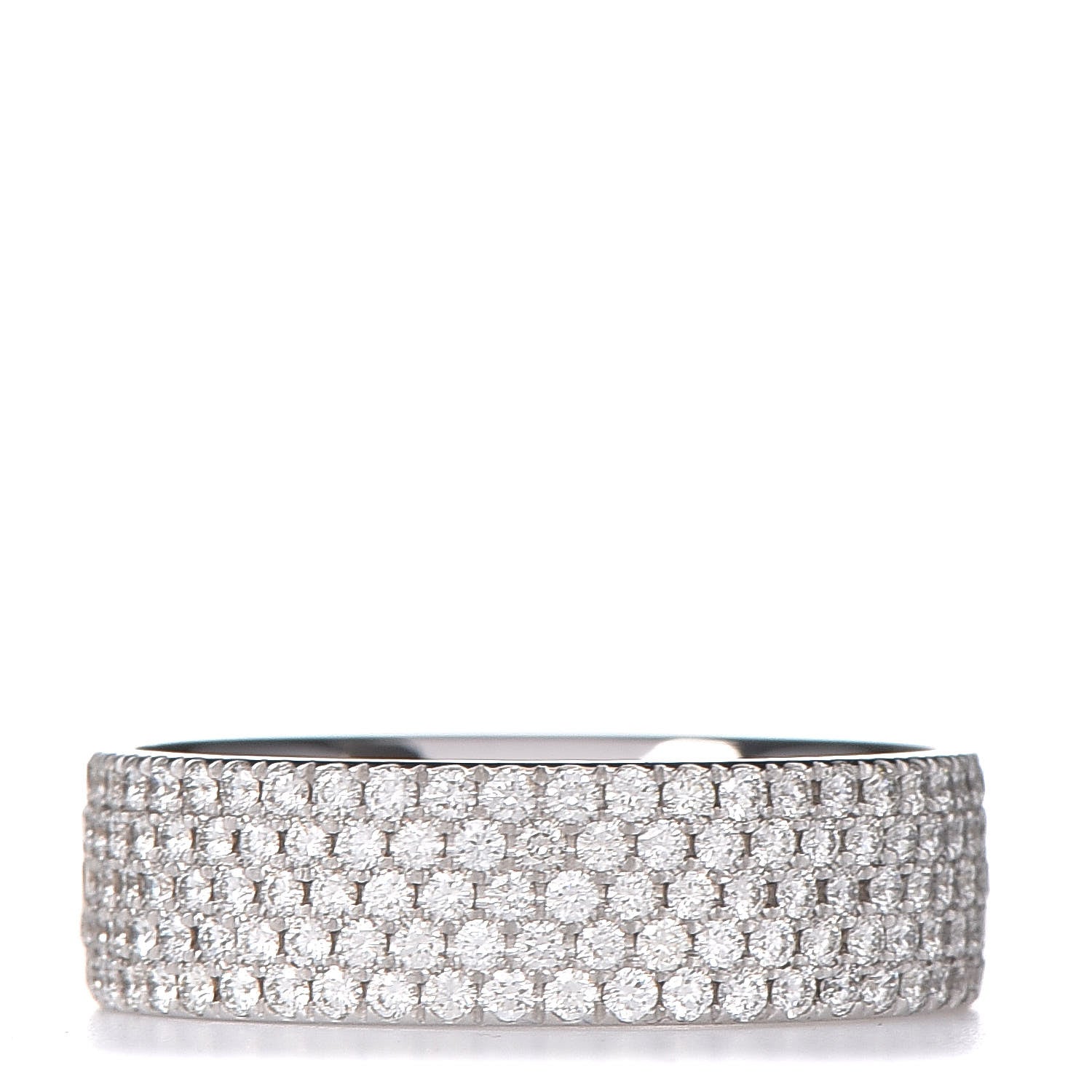 Tiffany 18K White Gold Diamond Metro Five-Row Ring 47 4 3 of 6