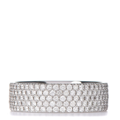 Tiffany 18K White Gold Diamond Metro Five-Row Ring 47 4 3 of 6