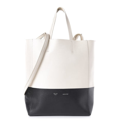 Celine Grained Calfskin Small Vertical Bi-Cabas Cream Black 1 of 12