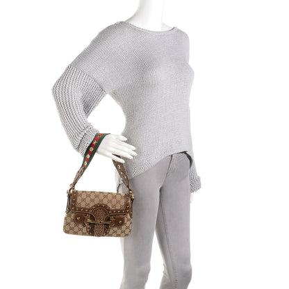 Gucci Monogram Studded Pelham Borchie Flap Bag Brown 2 of 7