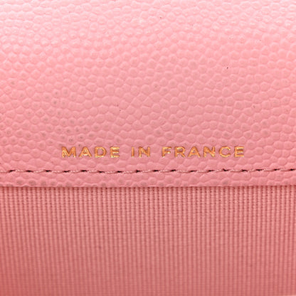 Chanel Caviar Quilted Flap Card Holder Wallet Light Pink 7 of 11