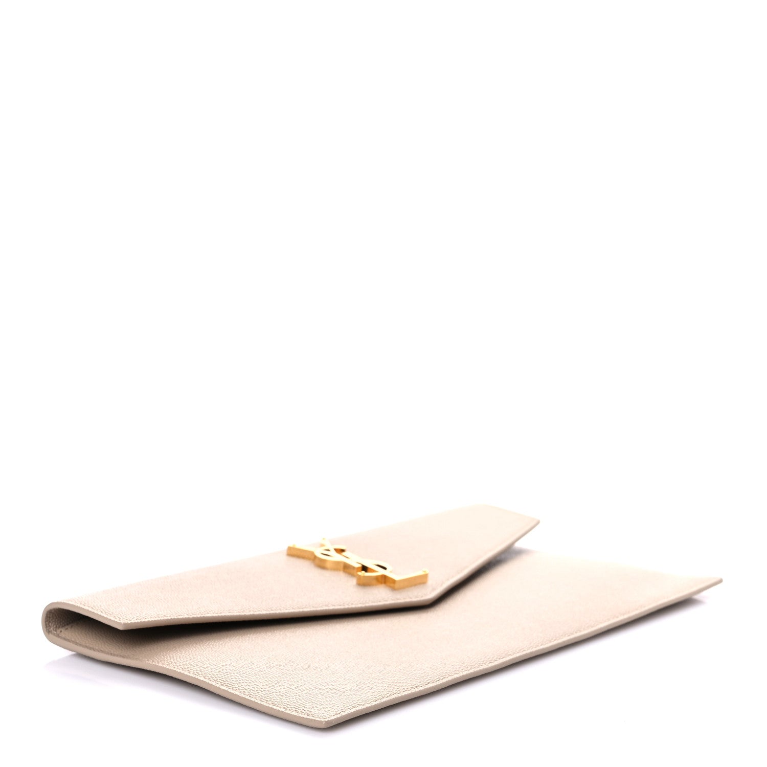 Saint Laurent Grain De Poudre Uptown Pouch Dark Latte 4 of 7