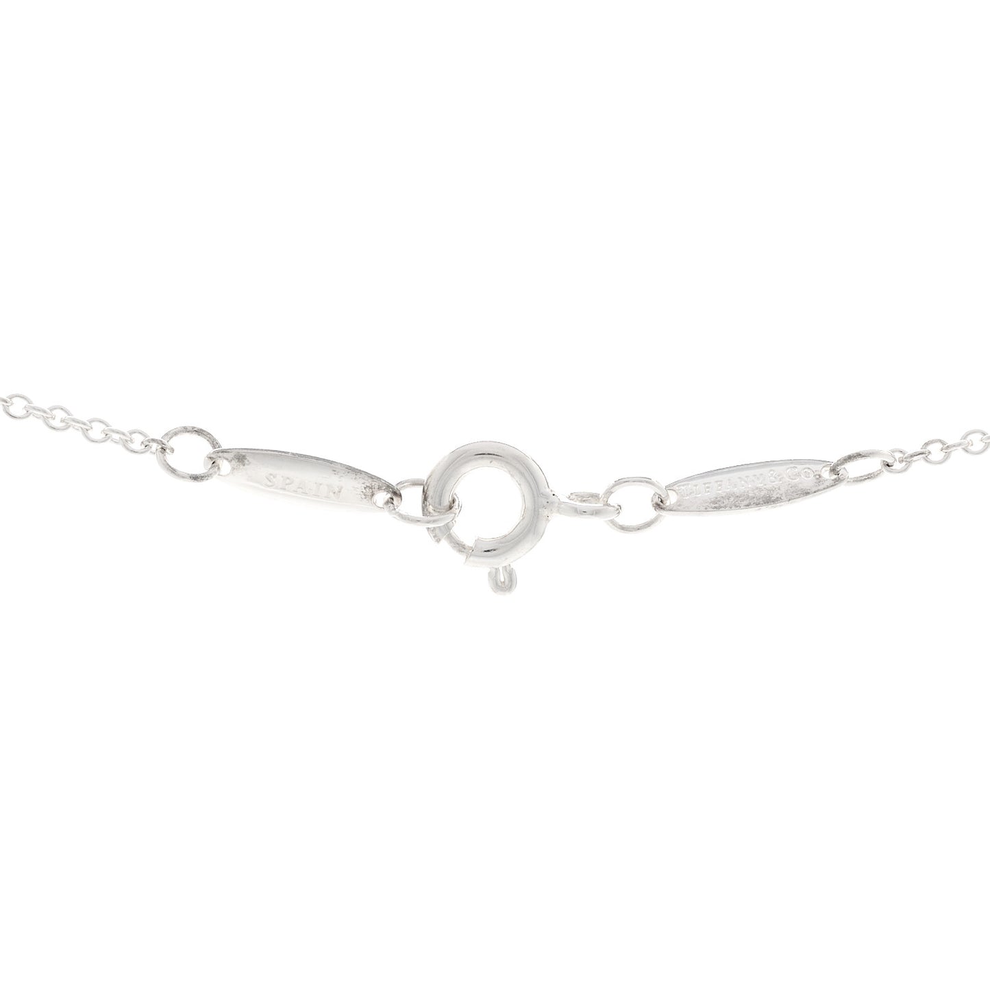 Sterling Silver Aquamarine Elsa Peretti Color by the Yard Pendant Necklace