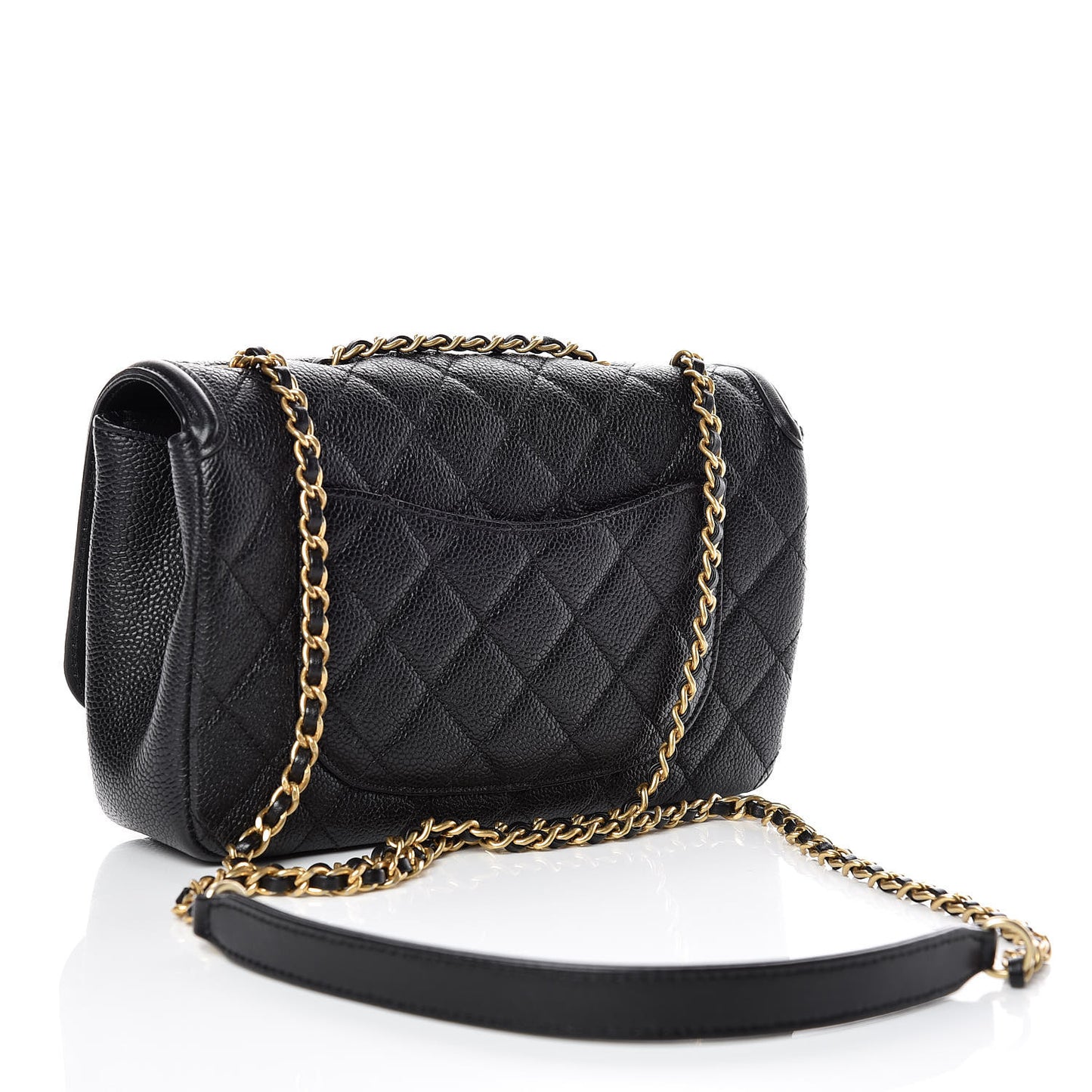 Caviar Quilted Small CC Filigree Flap Black