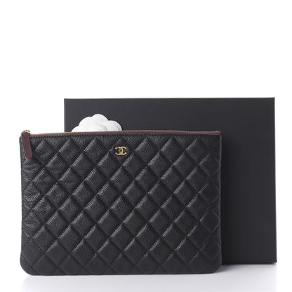 Chanel Caviar Quilted Medium Cosmetic Case Black 11 of 11