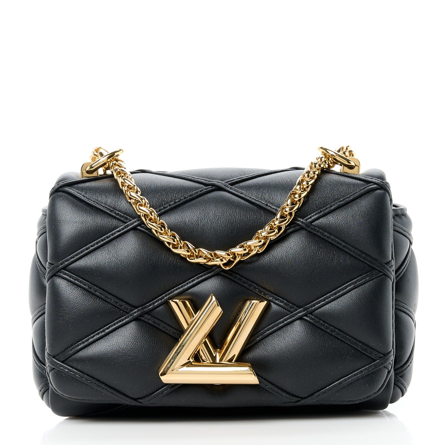 Louis Vuitton Lambskin Malletage Pico GO-14 Black 1 of 10