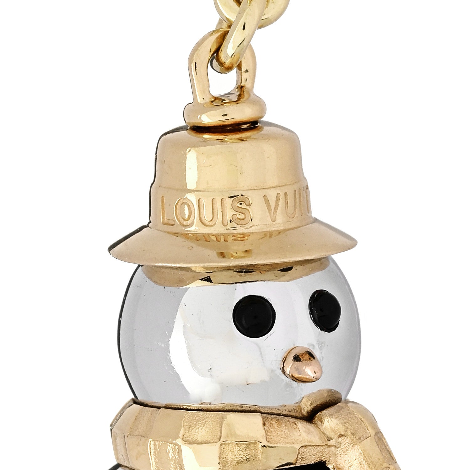 Louis Vuitton 18K Yellow Pink White Gold Black Onyx Snowman Charm Pendant 5 of 5