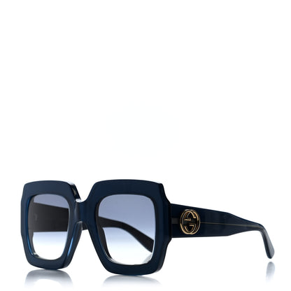 Gucci Acetate Square Web Frame GG0178S Sunglasses Navy 1 of 4