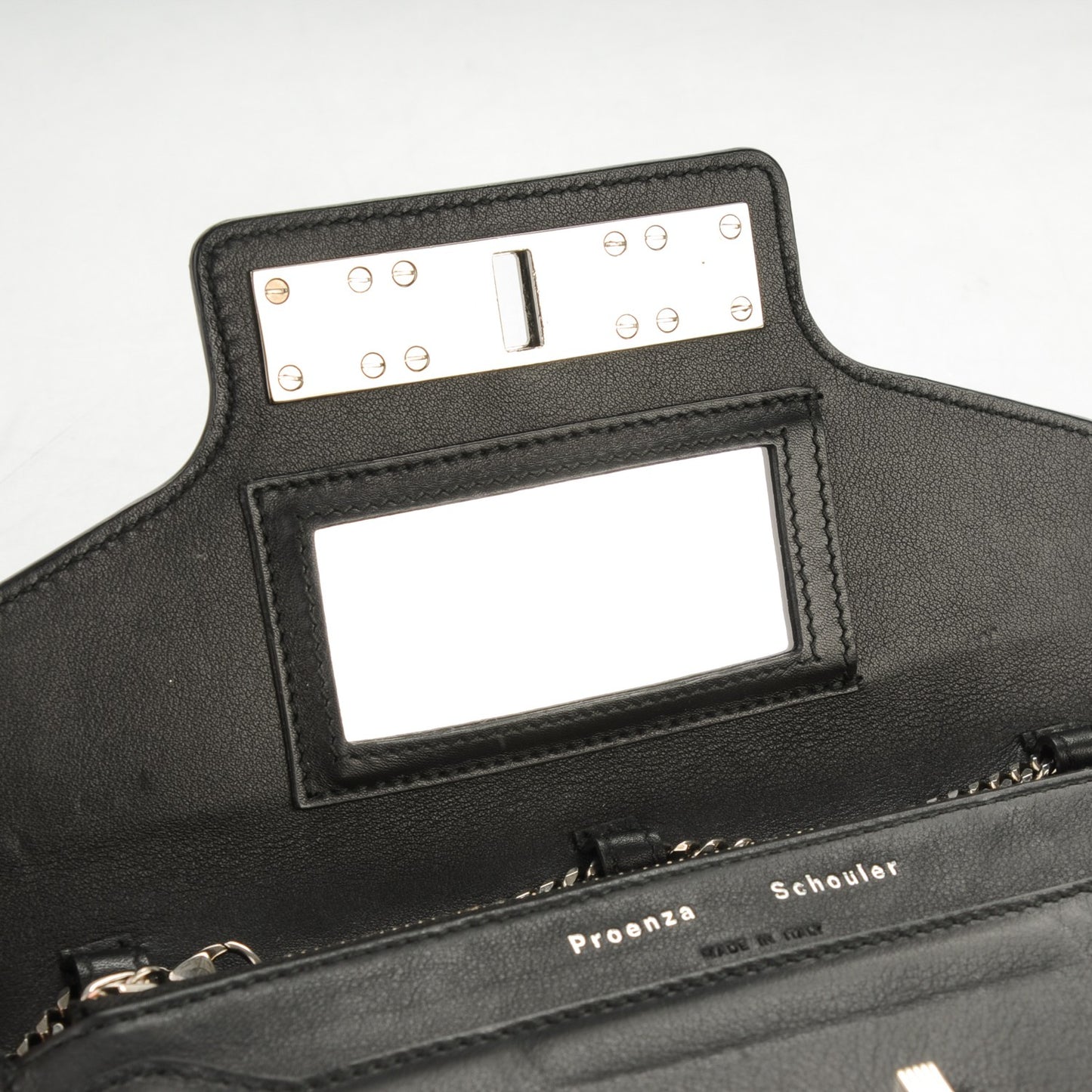 Smooth Calfskin PS11 Chain Wallet Black