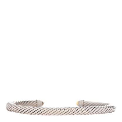David Yurman Sterling Silver Diamond Citrine 5mm Cable Classics Bracelet 3 of 4