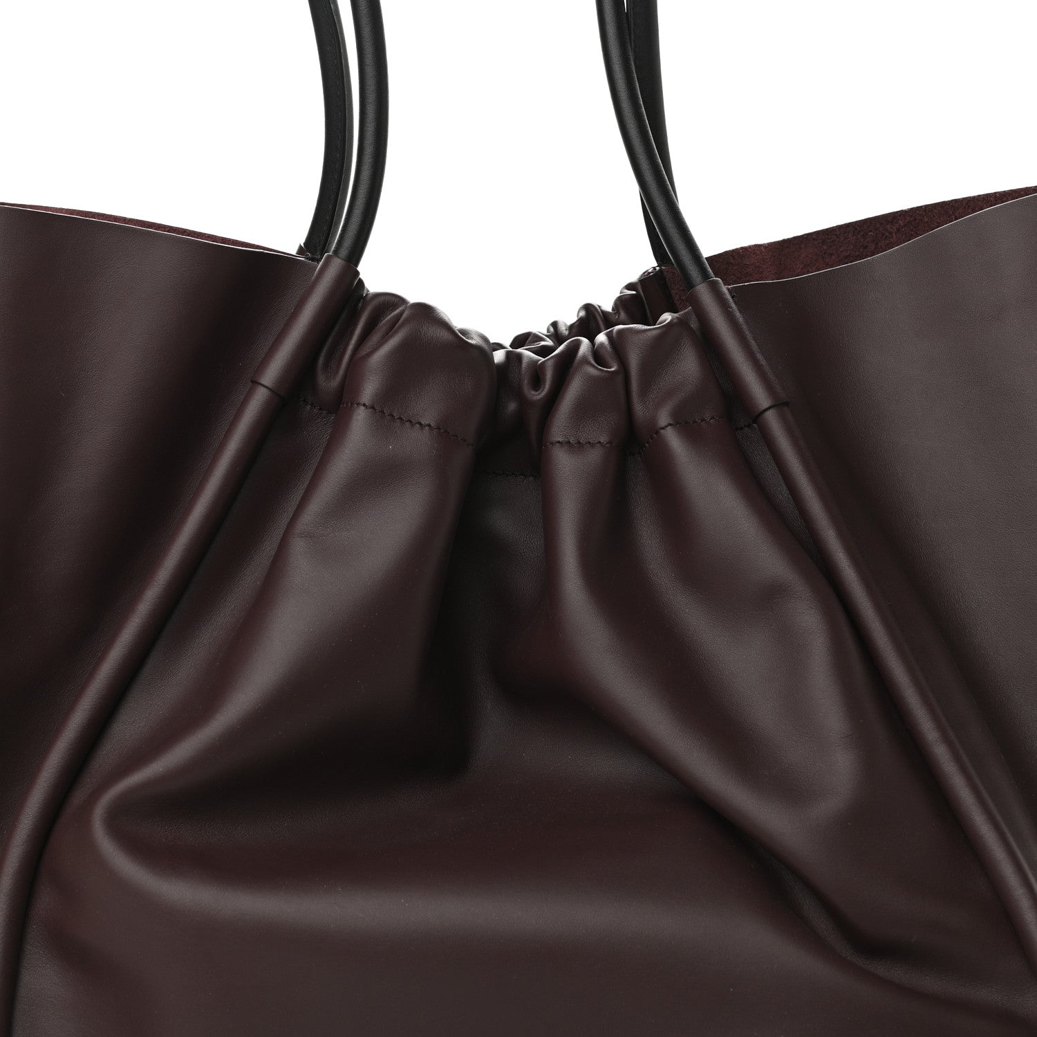 Proenza Schouler Calfskin XL Ruched Tote Chocolate Plum 9 of 11