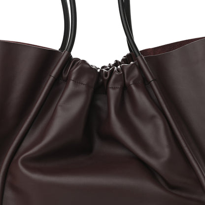Proenza Schouler Calfskin XL Ruched Tote Chocolate Plum 9 of 11