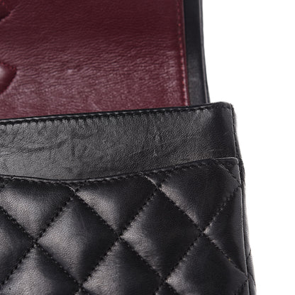 Chanel Lambskin Quilted Medium Double Flap Black 15 of 20