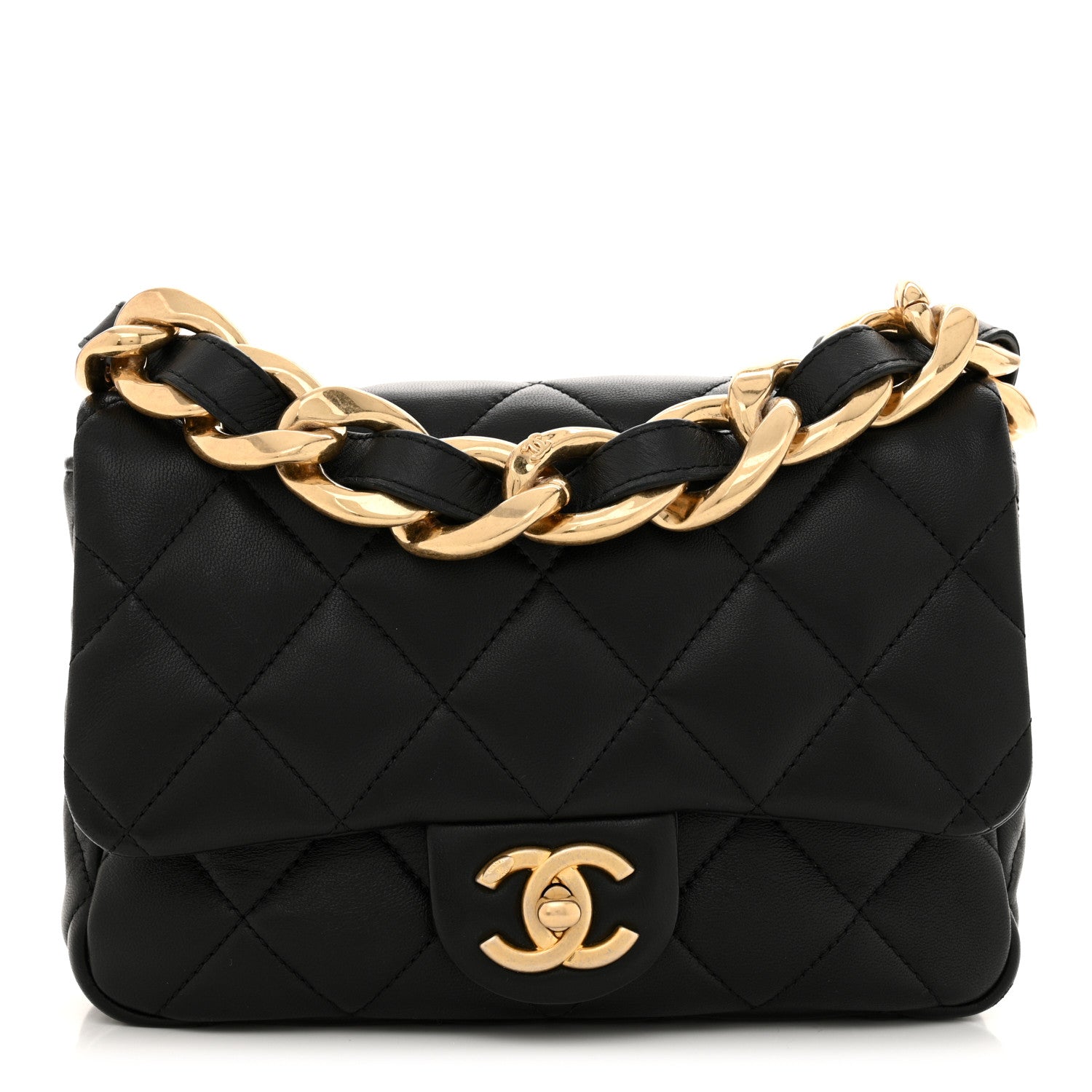 Chanel Lambskin Quilted Small Funky Town Flap Black 1 of 10