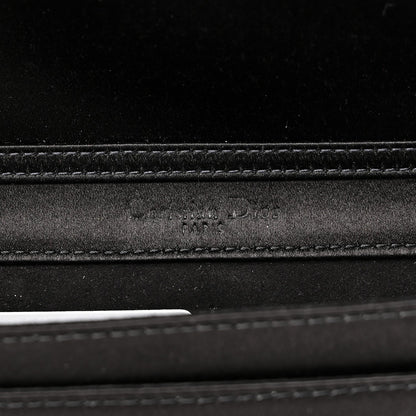Christian Dior Satin Diorama Wallet on Chain Pouch Black 6 of 9