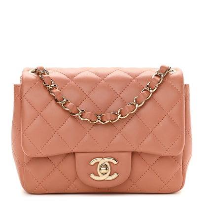 Chanel Lambskin Quilted Mini Square Flap Brown 1 of 13