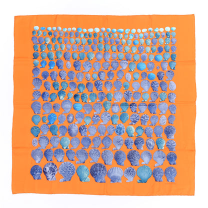 Hermes Silk Coquilles Scarf 90 Orange 1 of 4