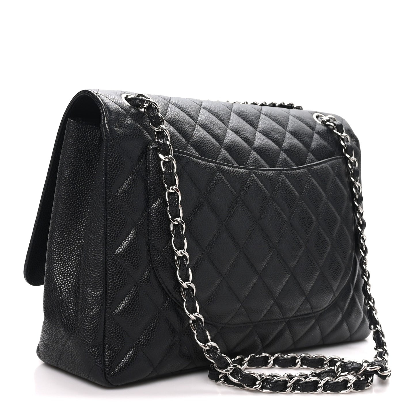 Caviar Maxi Single Flap Black