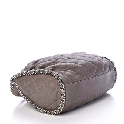 Chanel Washed Lambskin Chain Around Hobo Grey 4 of 10