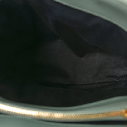Saint Laurent Suede Y Quilted Monogram Medium Loulou Chain Satchel Vert Opaline 5 of 9
