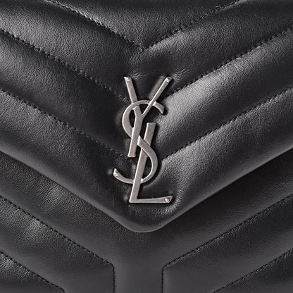Saint Laurent Calfskin Y Quilted Monogram Small Loulou Chain Satchel Black 8 of 10