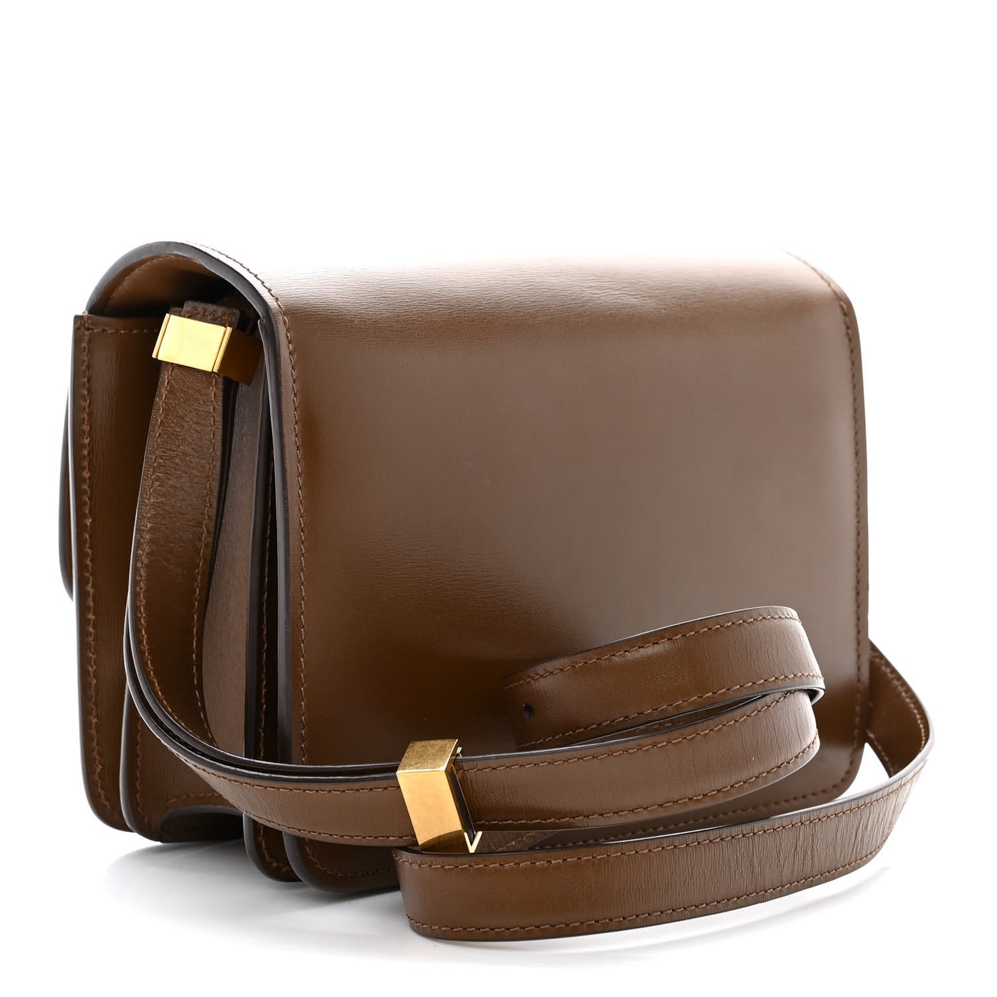 Smooth Calfskin Small Classic Box Flap Bag Camel