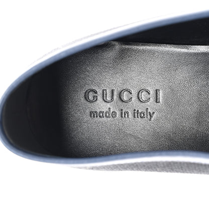 Gucci Canvas Horsebit Mens Jordaan Loafers 9 Black Blue Agata 7 of 11