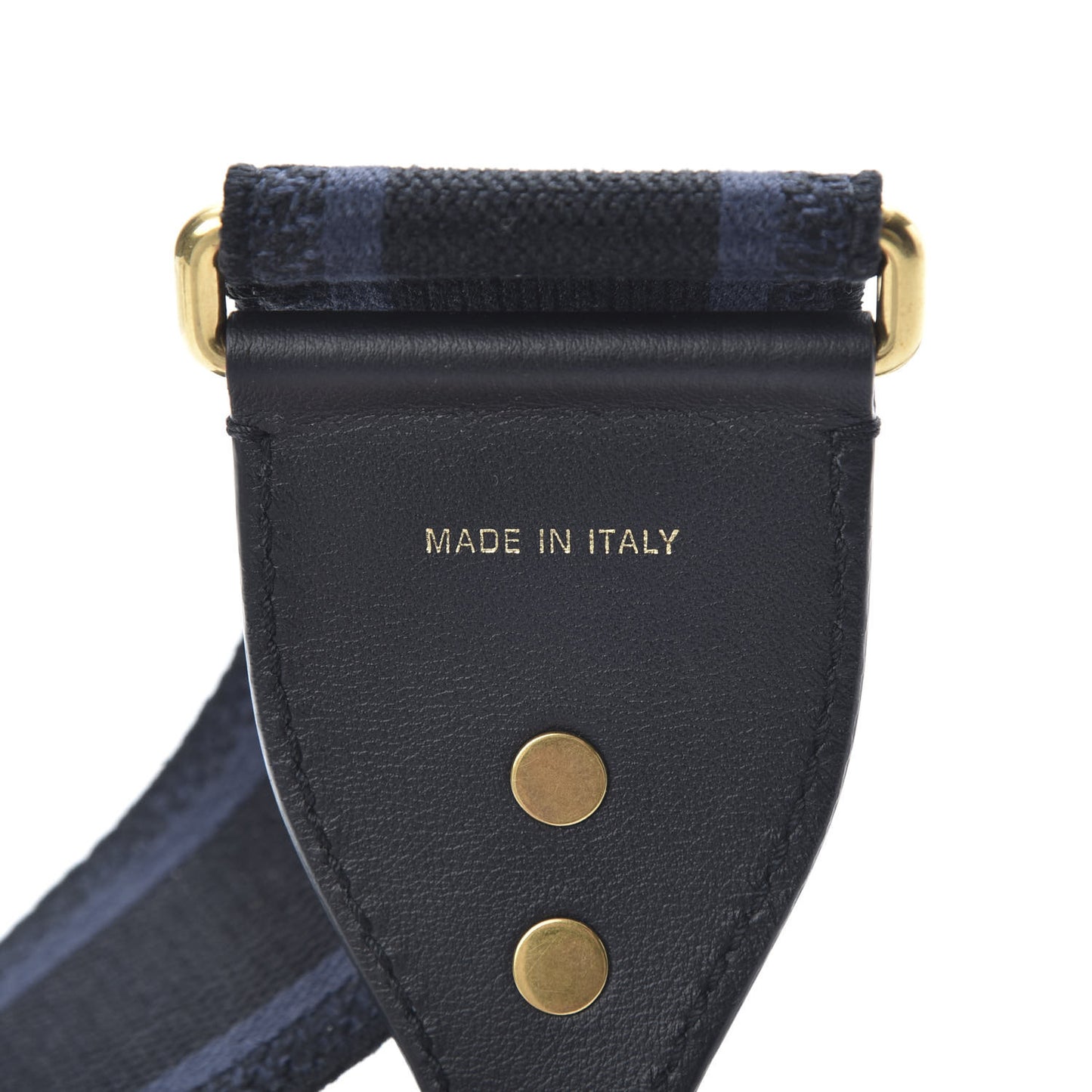 Canvas Embroidered Shoulder Strap Denim Blue