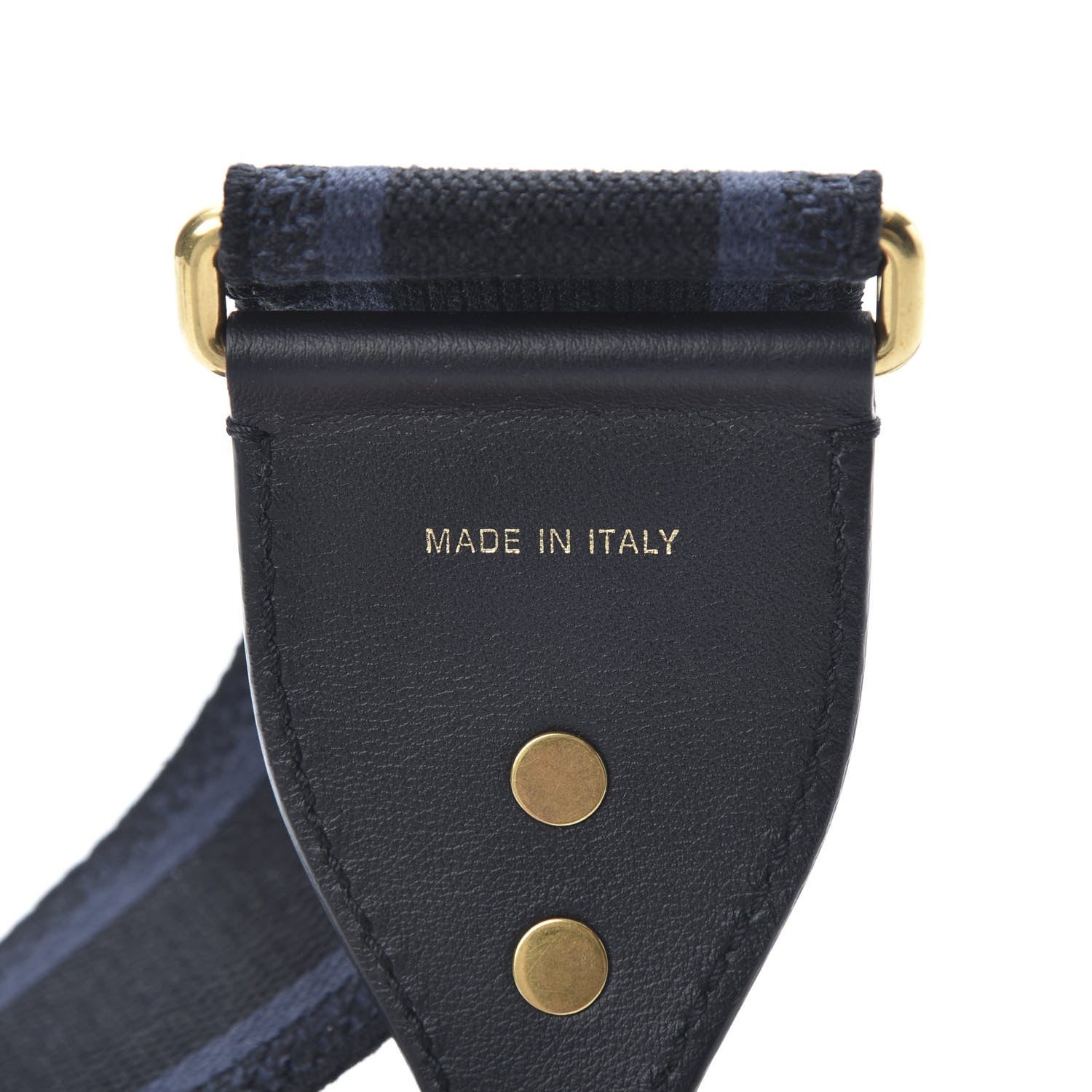 Christian Dior Canvas Embroidered Shoulder Strap Denim Blue 4 of 5