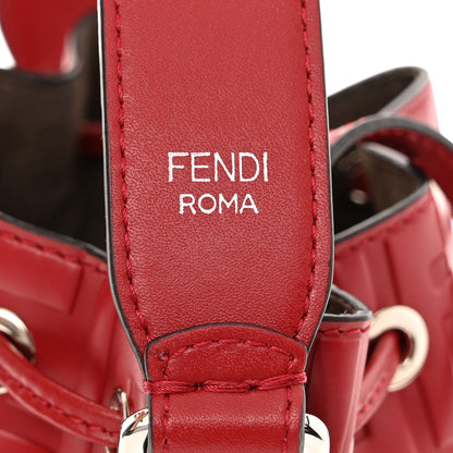 Fendi Vitello Liberty F is Fendi FF 1974 Embossed Mini Mon Tresor Bucket Bag Fragola 6 of 11