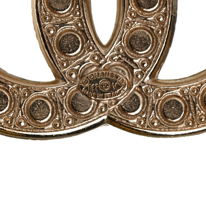 Chanel Pearl Crystal CC Brooch Gold 3 of 3