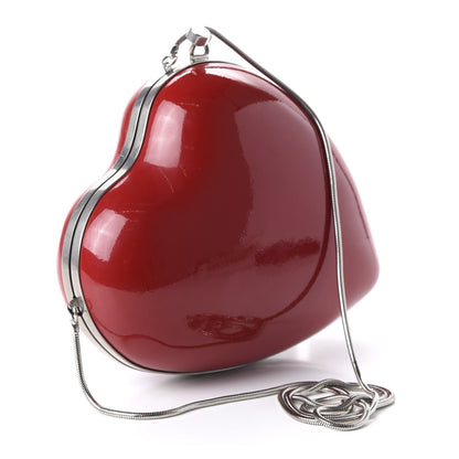 Saint Laurent Smooth Calfskin Heart Monogram Love Box Crossbody Red 3 of 9