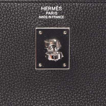 Hermes Togo Verso Kelly Retourne 35 Black Bleu Agate 17 of 40