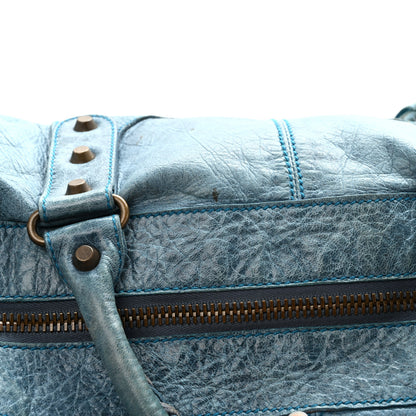 Balenciaga Agneau Classic Hardware Weekender Turquoise 11 of 16