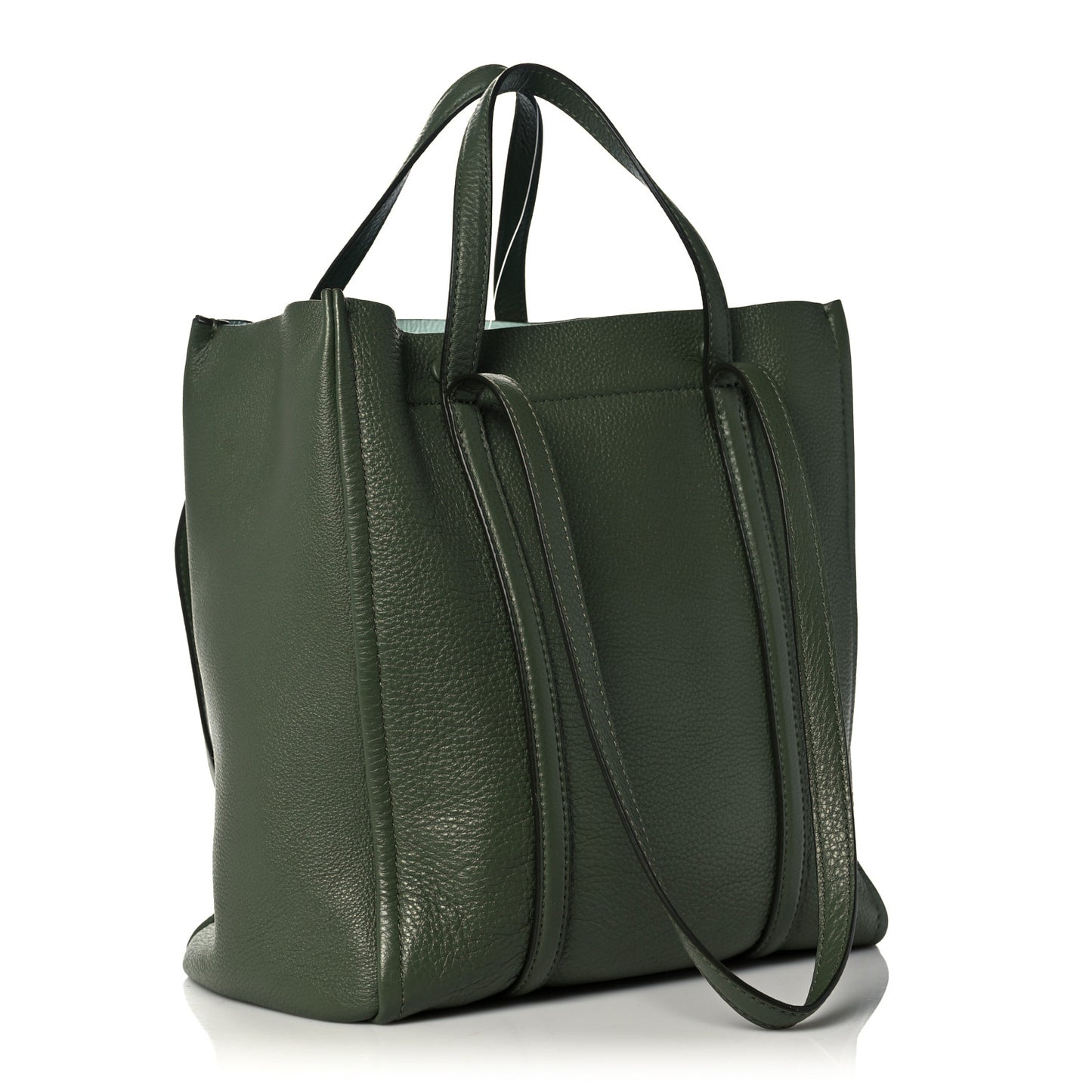 Grained Calfskin The Tag Tote Green