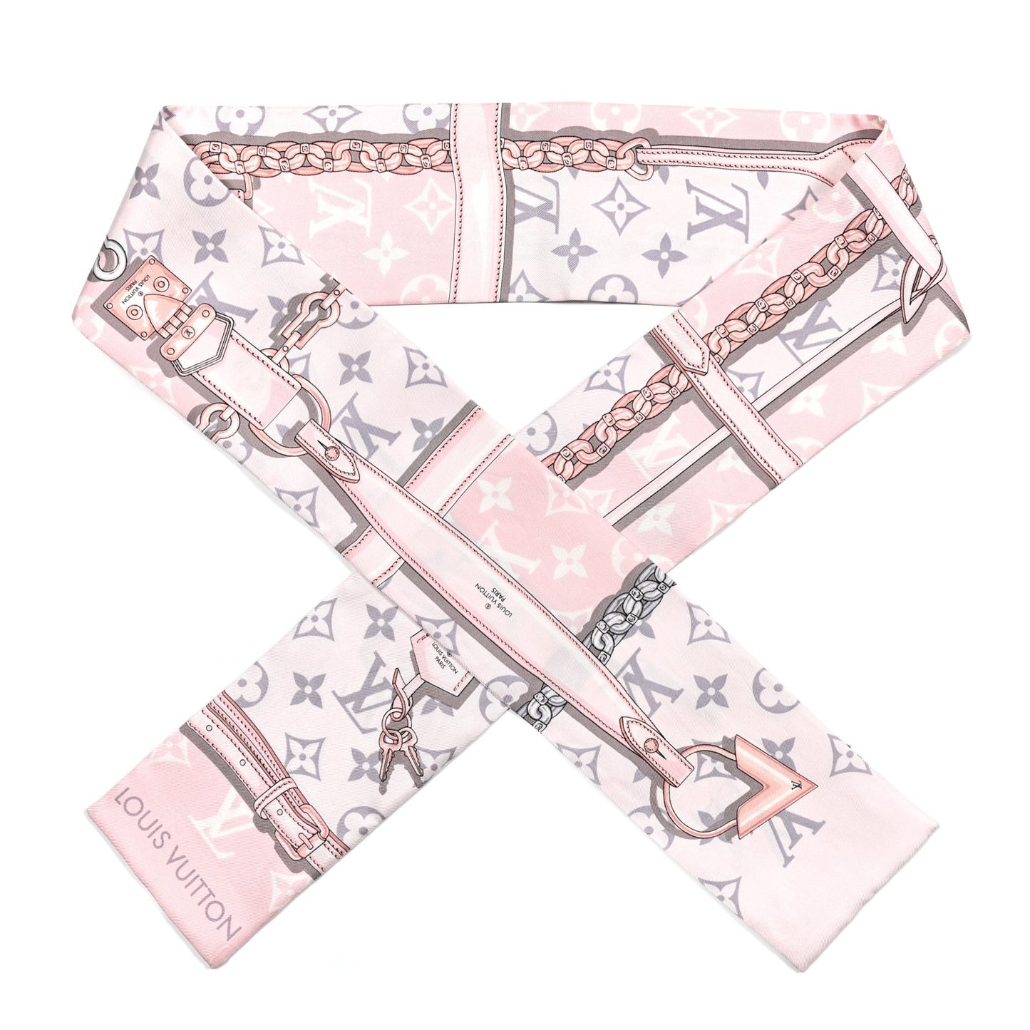 Silk Monogram Confidential Bandeau Light Pink